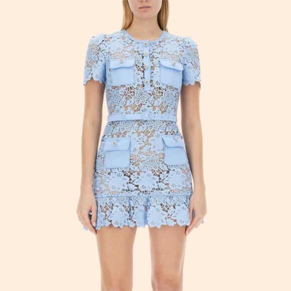 Self-Portait 3D Floral Mini Dress - Picture 1 of 10